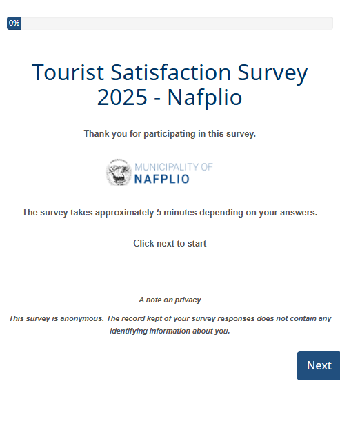 Satisfaction Survey Nafplio